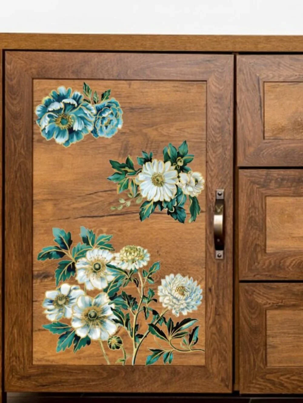PLIGREAT 3 Sheets Rub on Transfers for Crafts and Furniture, Vintage Flower Rub